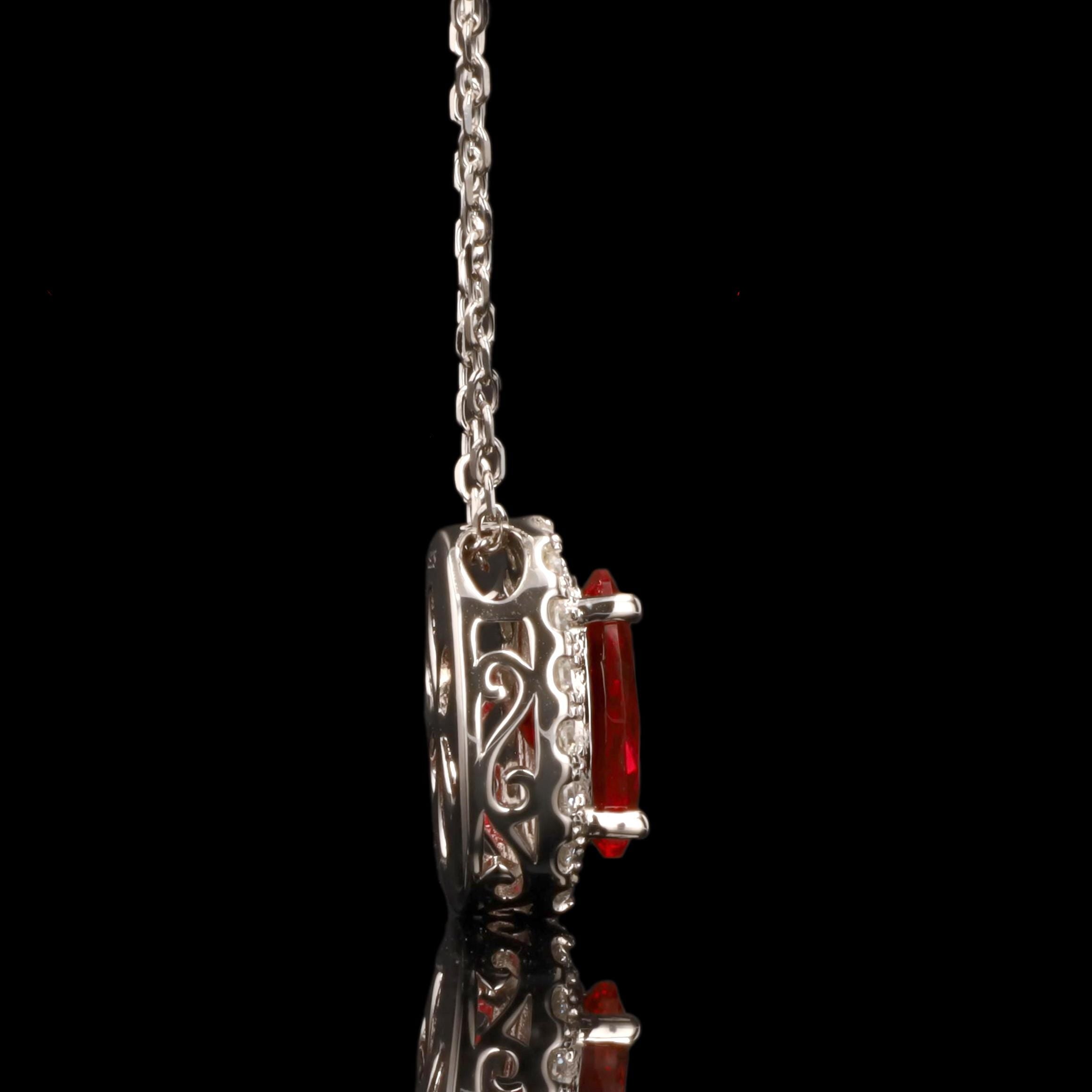 Ruby Slider Necklace in Sterling Silver