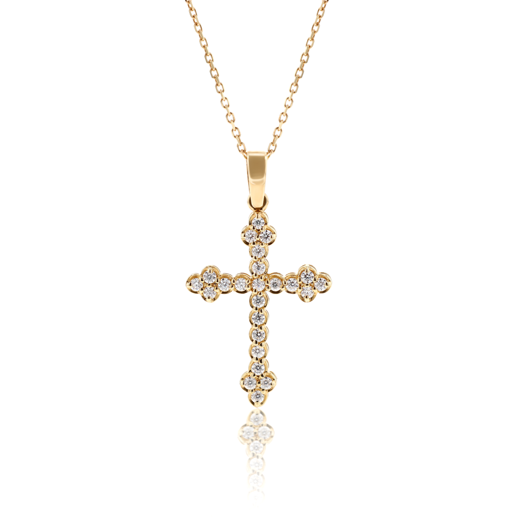 Trefoil Cross in 14kt Gold