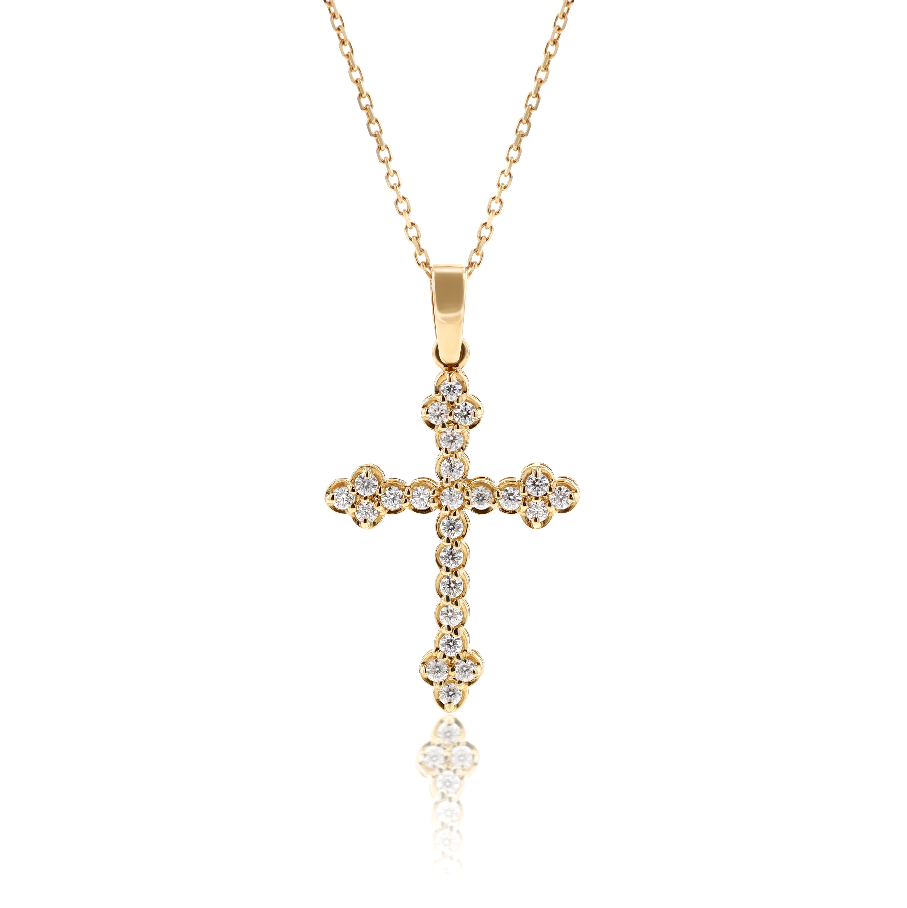 Trefoil Cross in 14kt Gold