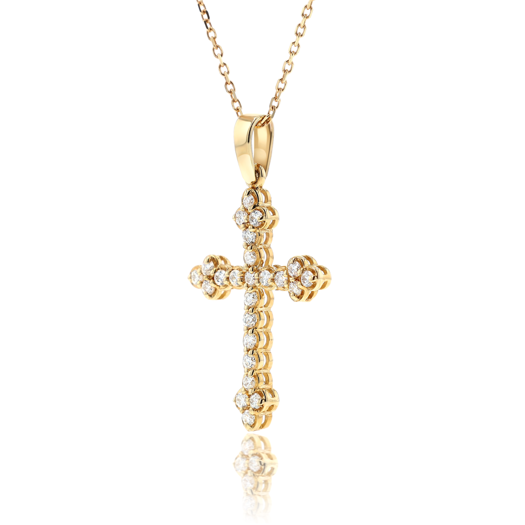 Trefoil Cross in 14kt Gold