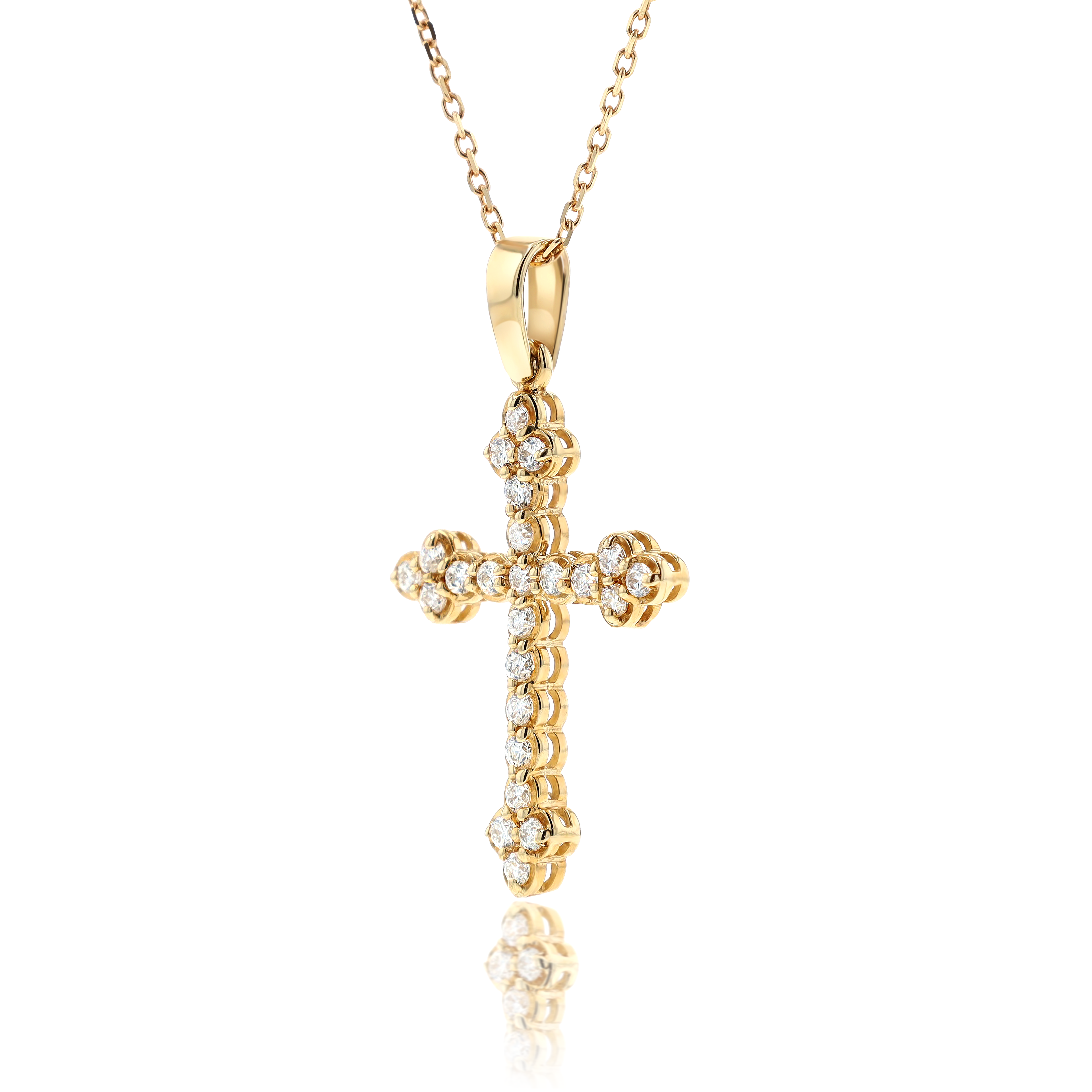 Trefoil Cross in 14kt Gold
