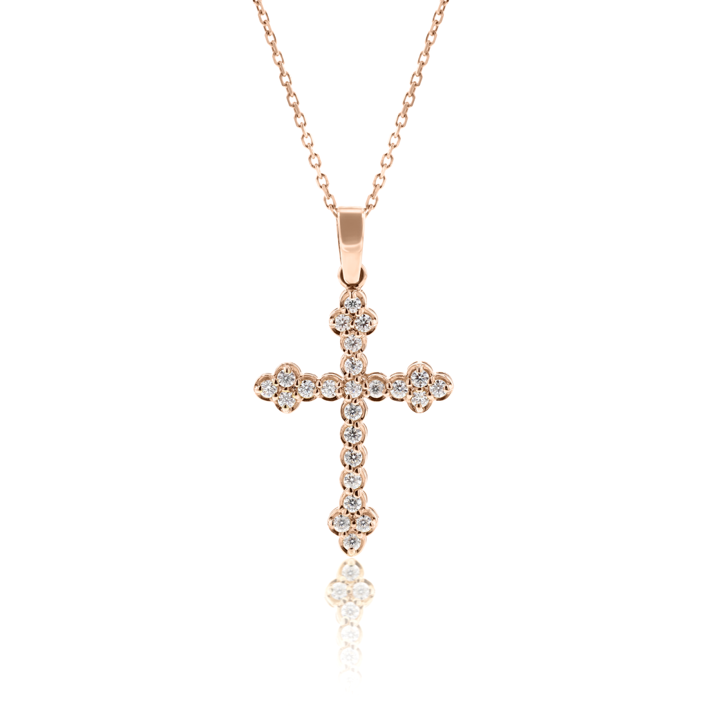 Trefoil Cross in 14kt Gold