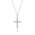Moissanite Cross and Bail in 14kt Gold
