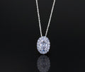 Moissanite Slider Necklace in Sterling Silver